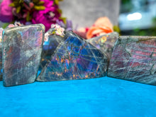 Load image into Gallery viewer, Large Purple Labradorite crystal Freeform, Rainbow Labradorite, White Labradorite