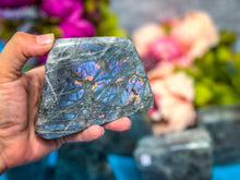 Load image into Gallery viewer, Large Purple Labradorite crystal Freeform, Rainbow Labradorite, White Labradorite