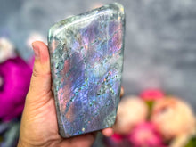 Load image into Gallery viewer, Large Purple Labradorite crystal Freeform, Rainbow Labradorite, White Labradorite