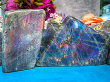 Load image into Gallery viewer, Large Purple Labradorite crystal Freeform, Rainbow Labradorite, White Labradorite