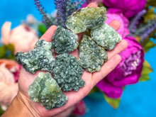 Load image into Gallery viewer, Raw Dark Green Prehnite Specimens