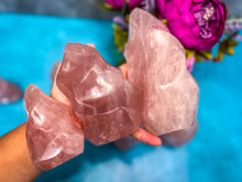Load image into Gallery viewer, Ethically Sourced Rose Quartz Crystal Flame, 200-999 grams