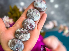 Load image into Gallery viewer, Small Red Tourmaline Palmstones, Rubellite Palm Stones