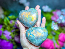 Load image into Gallery viewer, SUNSET Labradorite Crystal Hearts