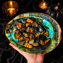 Load image into Gallery viewer, Large Gold Tigers Eye TUMBLED Stone, 1 Lb Bulk Bag, Wholesale Crystals
