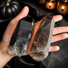 Load image into Gallery viewer, Smoky Lumurian Quartz Points, Lemurian Seed Quartz
