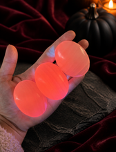 Load image into Gallery viewer, Pink Calcite Palm Stones, UV Reactive, Glows Pink, Fluorescent Minerals
