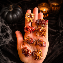 Load image into Gallery viewer, Vanadinite Clusters in a Halloween setting
