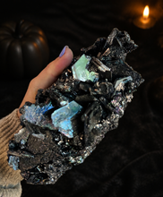 Load image into Gallery viewer, Gemmy Carborundum (Silicon Carbide) — Iridescent Crystallized Display Specimen
