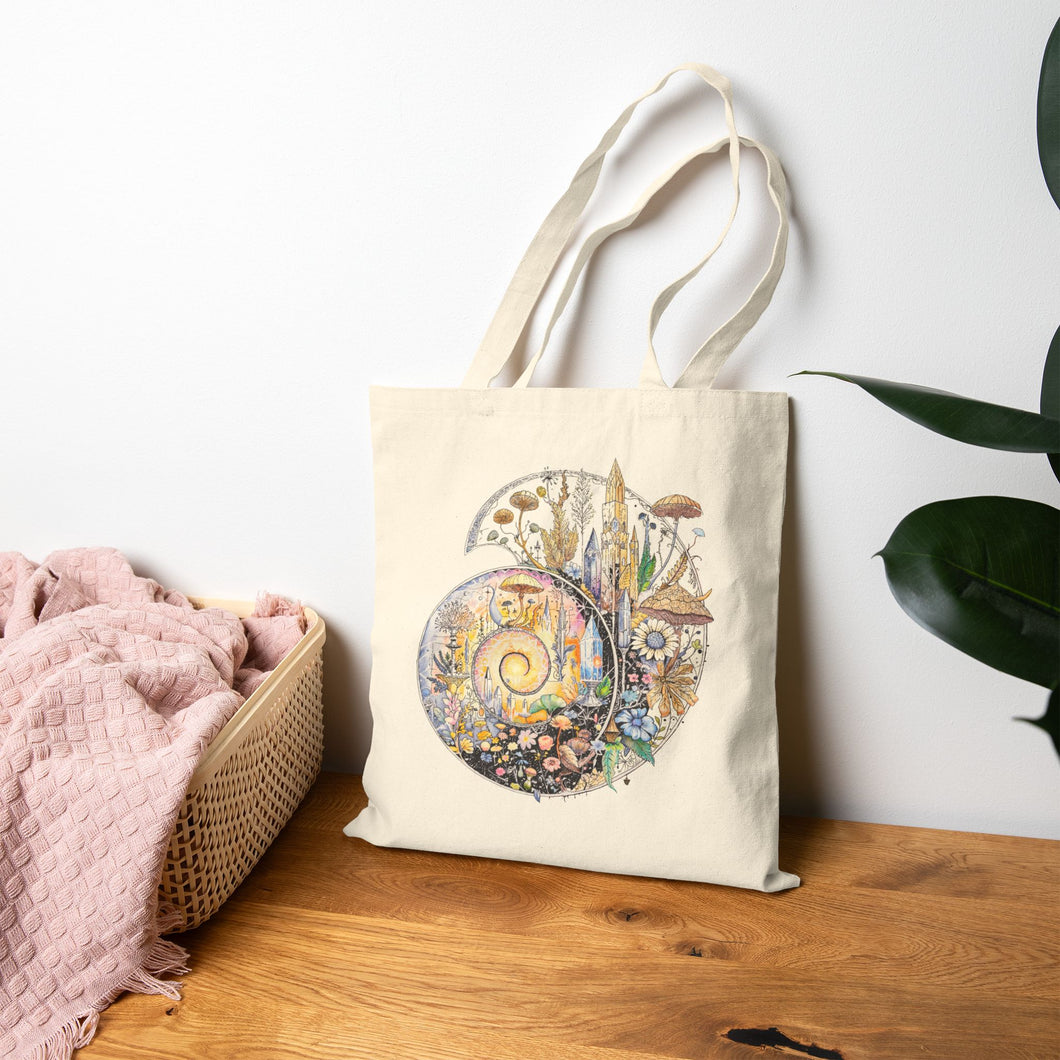 Ammonite Canvas Art Tote