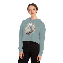 Load image into Gallery viewer, Ammonitae Cropped Fleece Hoodie - Enchanted Ammonite Spiral
