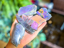 Load image into Gallery viewer, Bulk Rainbow Labradorite Slabs, Ethically Sourced Purple Labradorite Crystals, White Labradorite
