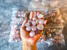Load image into Gallery viewer, Bulk Tumbled AURA Rose quartz, 250 g bag 16-20 pcs
