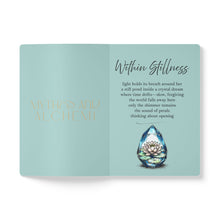 Load image into Gallery viewer, Within Stillness | Crystal Lotus Art Lined Journal for Quiet Reflection
