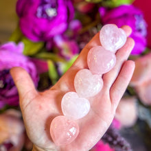 Load image into Gallery viewer, 3 cm Rose Quartz Hearts for Valentines Day Gifts
