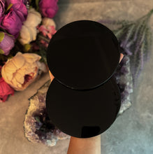 Load image into Gallery viewer, 5 3/4 Inch Black Obsidian Mirror, Crystal Scrying
