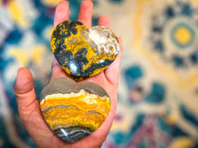 Load image into Gallery viewer, Bumble Bee Jasper heart
