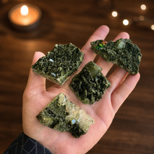 Load image into Gallery viewer, Forest Epidote Specimens from Turkey, Epidote and Quartz, Epidote Clusters
