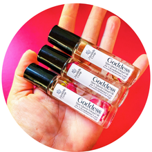 Load image into Gallery viewer, Goddess Rose Perfume Oil Roll-On | Rose Geranium Botanical Perfume with Rose Quartz
