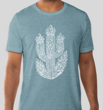 Load image into Gallery viewer, crystal cactus teeshirt, Tucson gem show, gem and jam
