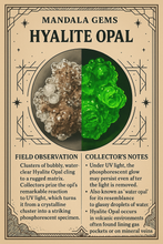 Load image into Gallery viewer, Hyalite Opal, also known as Kryptonite, Water Opal, Water Stone, Fluorescent Minerals
