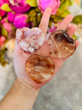 Load image into Gallery viewer, Small Fire Quartz Heart Bowl, Red Hematoid Quartz Heart, Valentines Gift
