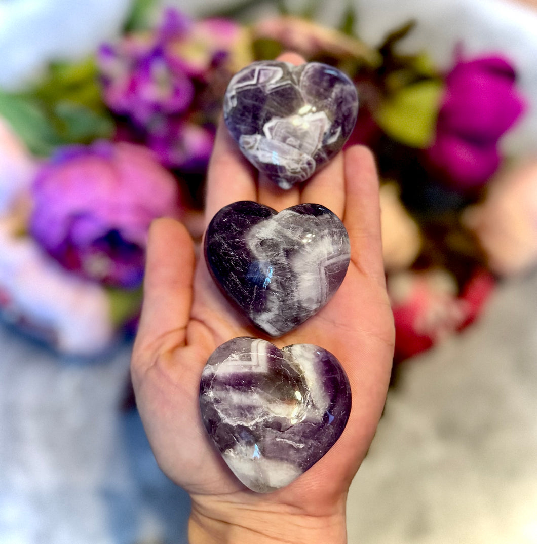 Amethyst Hearts, Chevron Amethyst Heart