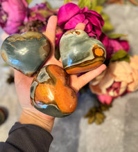 Load image into Gallery viewer, Polychrome Jasper Crystal Hearts, Ethically Sourced Valentines Day Gifts
