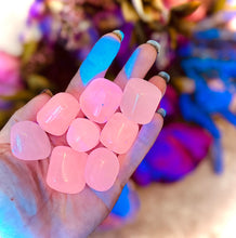 Load image into Gallery viewer, Tumbled Pink Calcite, UV Reactive, Glows Pink, Fluorescent Minerals
