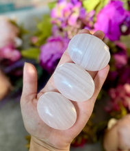 Load image into Gallery viewer, Pink Calcite Palm Stones, UV Reactive, Glows Pink, Fluorescent Minerals
