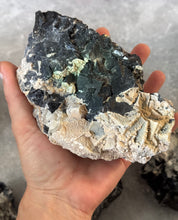 Load image into Gallery viewer, Huge Black Rose Fluorite Specimens, Rare Fluorite, Fluoresce Red or Pink
