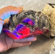 Load image into Gallery viewer, Huge Black Rose Fluorite Specimens, Rare Fluorite, Fluoresce Red or Pink
