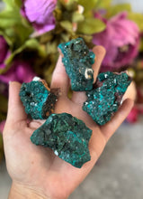 Load image into Gallery viewer, Raw Dioptase Crystal Specimens, Green Dioptase Mineral
