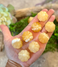 Load image into Gallery viewer, Cute Orange Calcite Crystal Pumpkins, Halloween Decor, Fall Tabletop Decor
