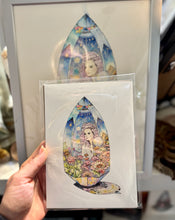 Load image into Gallery viewer, Keeper of Quartz Dreams Art Print – 5x7 Fantasy Crystal Art with Poetry
