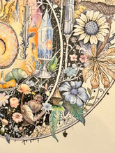 Load image into Gallery viewer, 12x16 Ammonite Fine Art Print, Transformational Art, Fantasy Art, Fossil Painting, Crystal Painting, Archival Print
