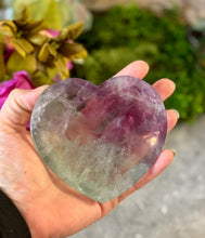 Load image into Gallery viewer, Large CANDY Fluorite Heart Bowls, Valentines Day Gift
