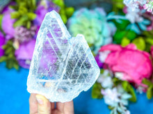Load image into Gallery viewer, Large Raw Selenite Pane, &quot;Ice&quot; Selenite, True Selenite, Fishtail Window Selenite Slice

