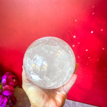 Load image into Gallery viewer, 4 1/2&quot; RAINBOW Quartz Sphere, Large Quartz Crystal Ball
