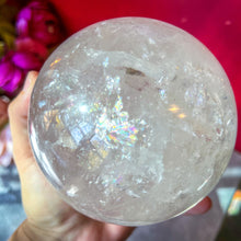 Load image into Gallery viewer, 4 1/2&quot; RAINBOW Quartz Sphere, Large Quartz Crystal Ball
