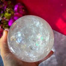 Load image into Gallery viewer, 4 1/2&quot; RAINBOW Quartz Sphere, Large Quartz Crystal Ball
