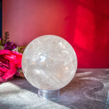 Load image into Gallery viewer, 4 1/2&quot; RAINBOW Quartz Sphere, Large Quartz Crystal Ball
