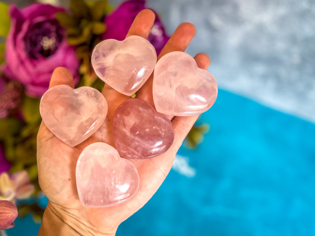 Ethically Sourced Rose Quartz Crystal Heart for Valentines Day Gifts