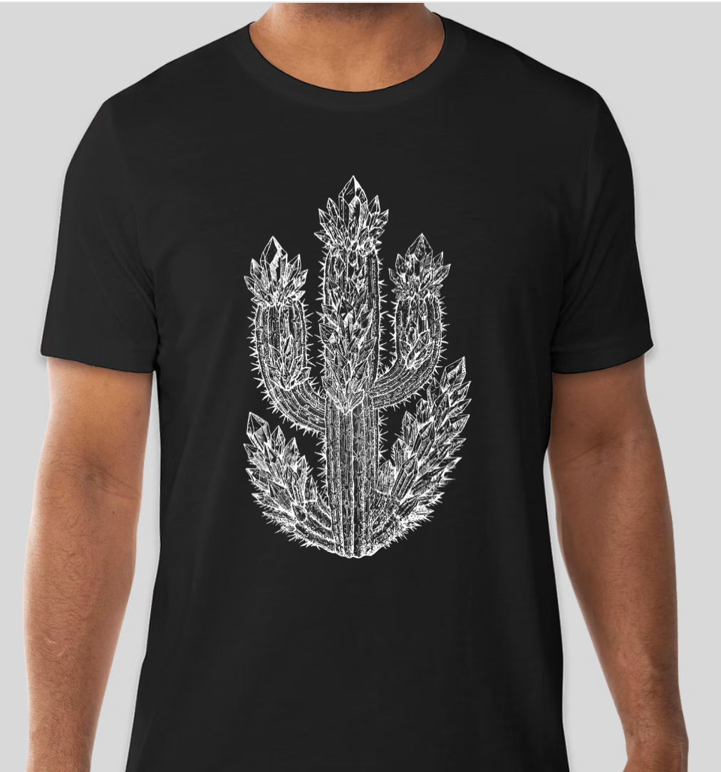 ✨PREORDER✨ White Crystal Cactus Graphic Tee – Multiple Color Options