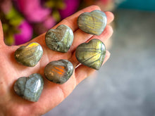 Load image into Gallery viewer, SUNSET Labradorite Crystal Hearts

