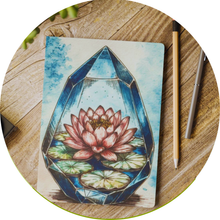 Load image into Gallery viewer, Within Stillness | Crystal Lotus Art Lined Journal for Quiet Reflection
