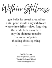 Load image into Gallery viewer, Within Stillness - Lotus Crystal Art Print - 5x7 Archival Yoga Meditation Print
