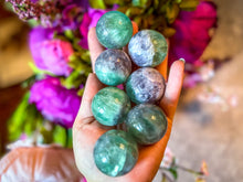 Load image into Gallery viewer, 1 1/2&quot; Fluorite Spheres, Green Fluorite, Purple Fluorite and Bicolor Fluorite
