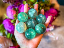 Load image into Gallery viewer, 1 1/2&quot; Fluorite Spheres, Green Fluorite, Purple Fluorite and Bicolor Fluorite
