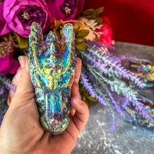 Load image into Gallery viewer, Crystal Dragon Head, Aura Sphalerite, Year of the Dragon
